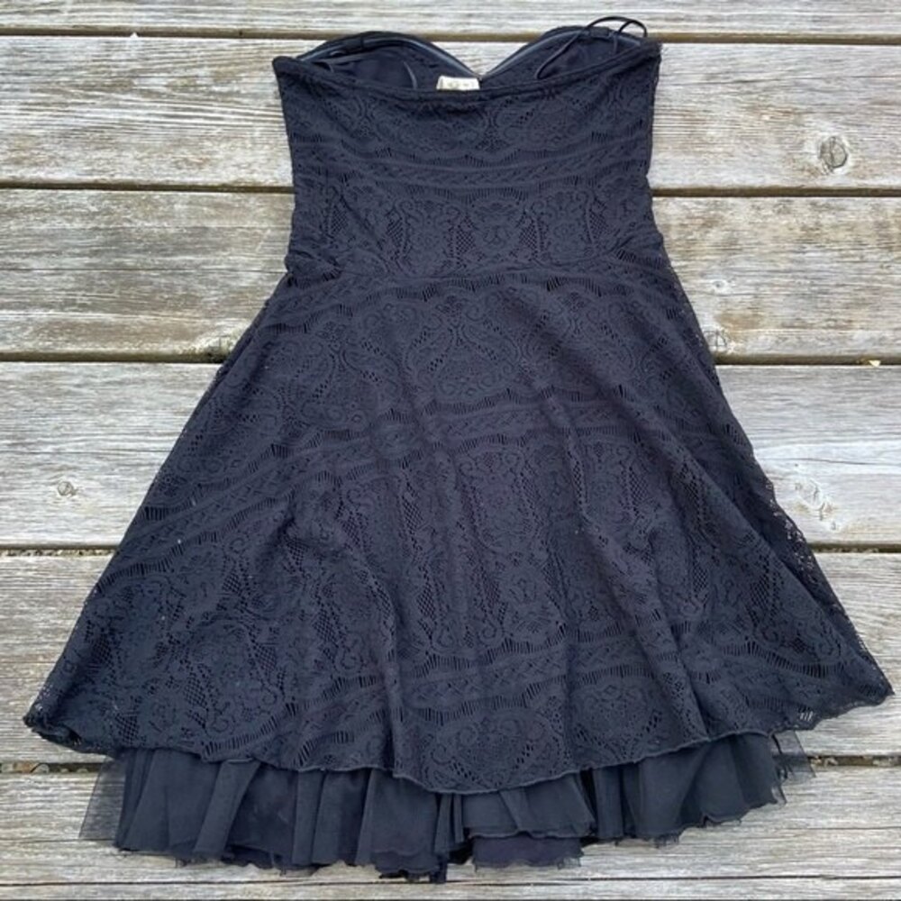 Free People Strapless Beaded Neckline Lace Dress - Picture 7 of 7